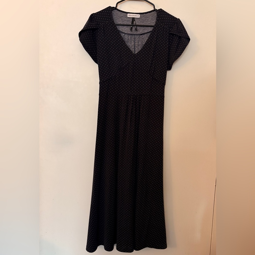 Elegant Black Polka Dot Dress